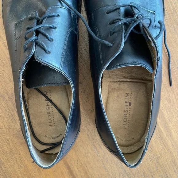 Florsheim Black Lace Oxford Cap Toe Dress Shoe Mens 11 EUC Classic Comfort Style - Picture 6 of 7